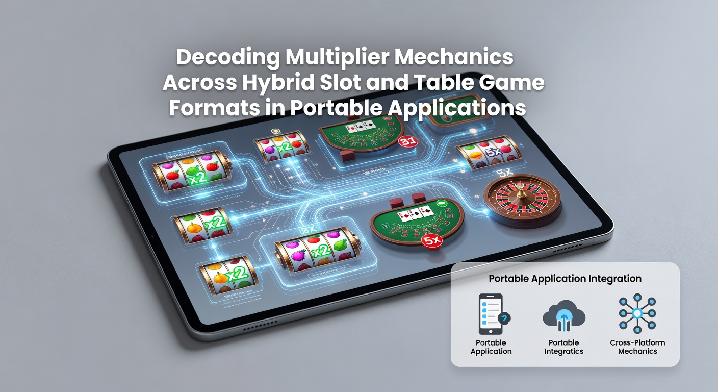 Mobile device displaying hybrid slot and table game interface with multiplier indicators