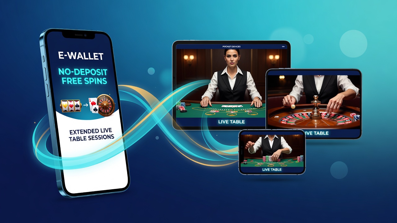 Close-up of mobile live dealer table with e-wallet balance overlay during active play