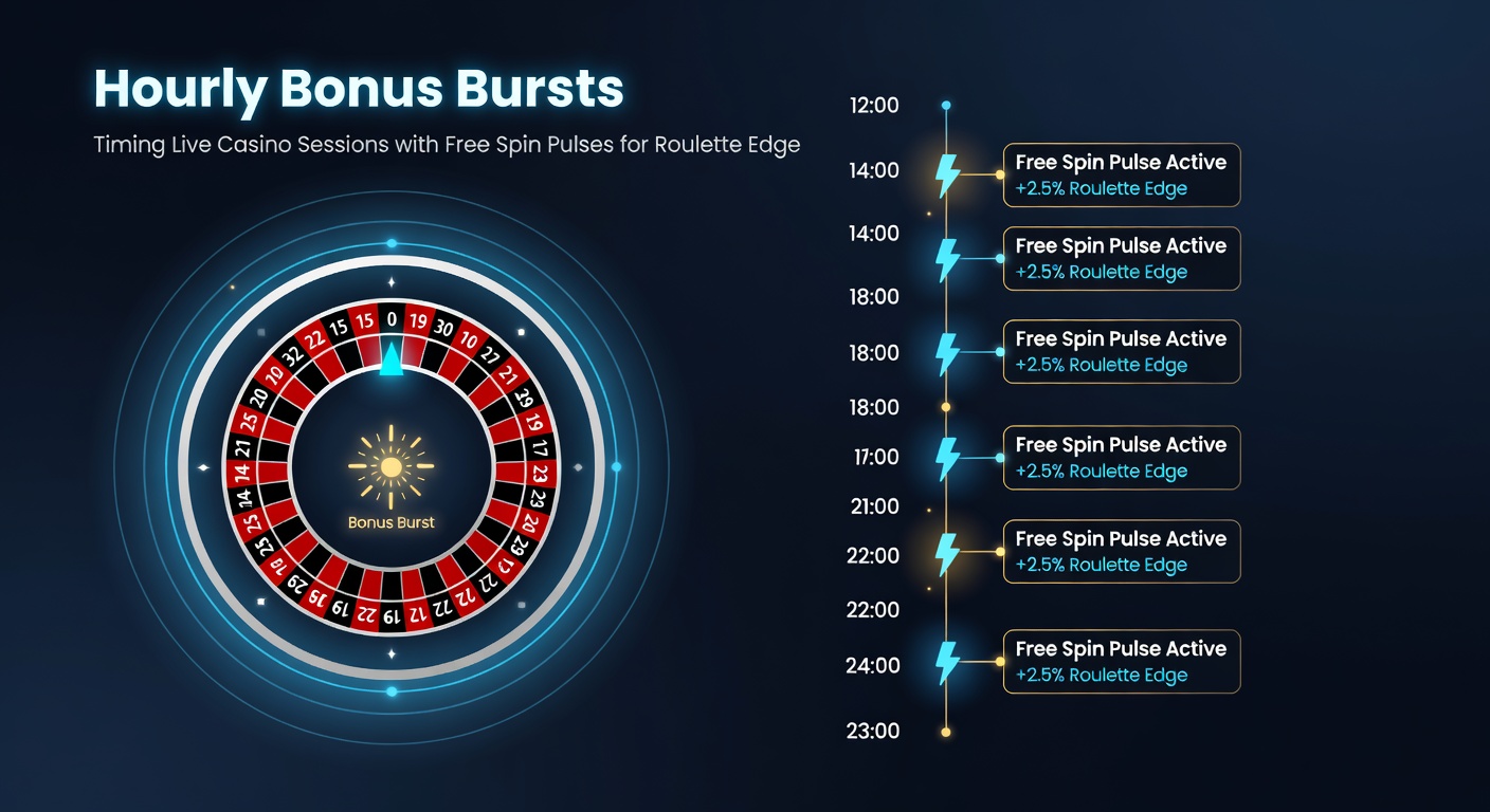Player dashboard showing synchronized hourly bonus alerts and free spin pulse timers overlaid on a live roulette interface