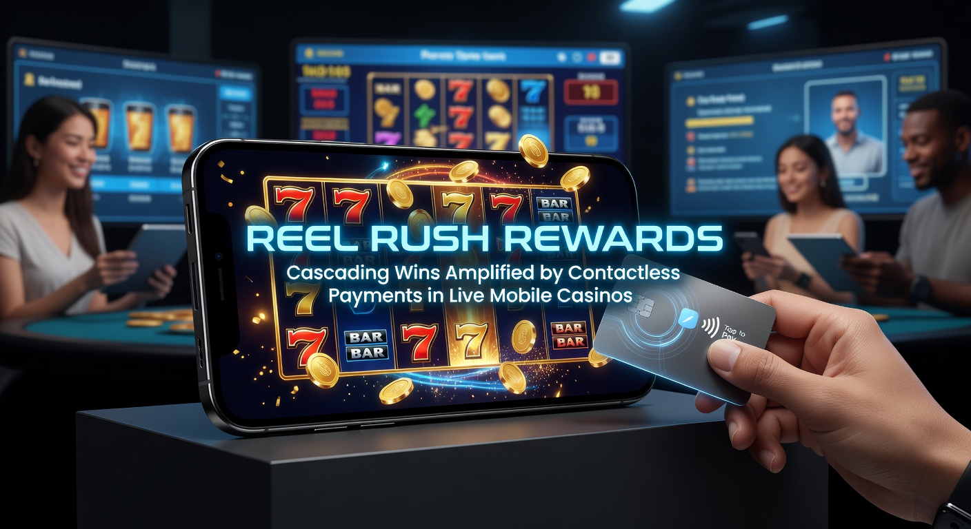 Vibrant slot reels cascading with winning symbols, overlaid by contactless payment icons like Apple Pay and Google Pay on a mobile screen