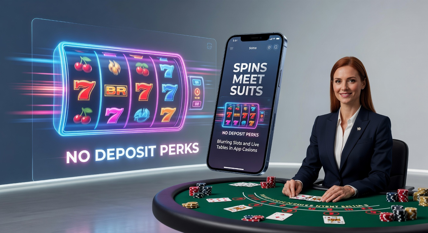 Vibrant mobile casino app screen showing slot reels spinning alongside a live blackjack dealer on the same interface