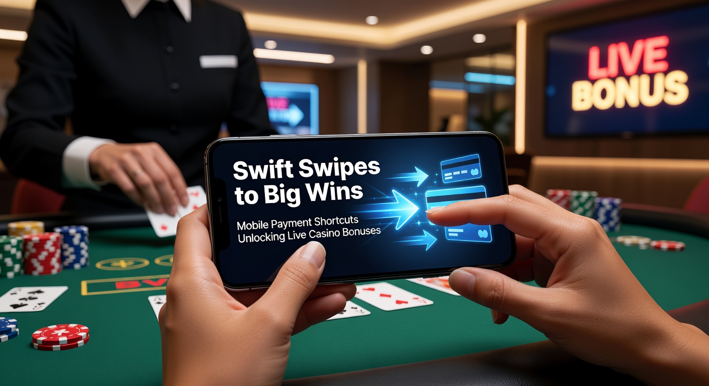 Live casino dealer at a blackjack table on a mobile screen, overlaid with mobile payment confirmation and bonus claim button