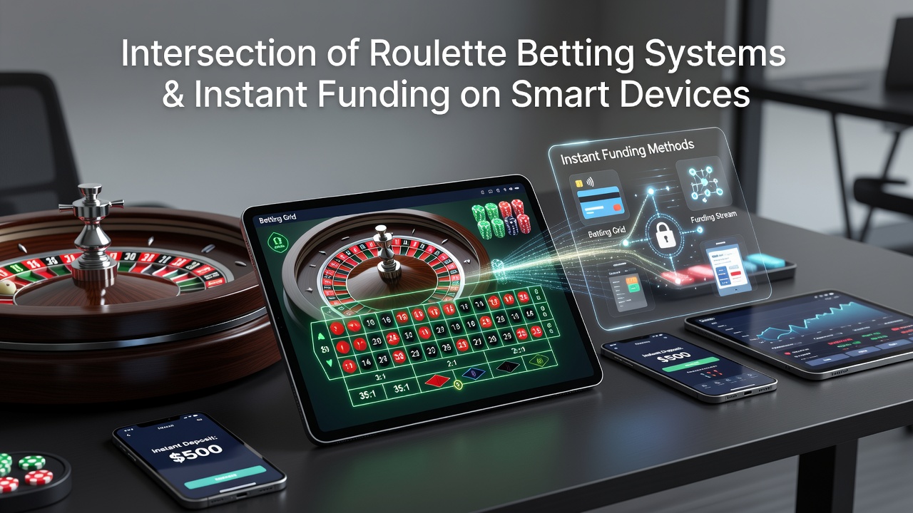 Close-up of mobile screen showing roulette table with overlaid instant deposit confirmation and system progression tracker