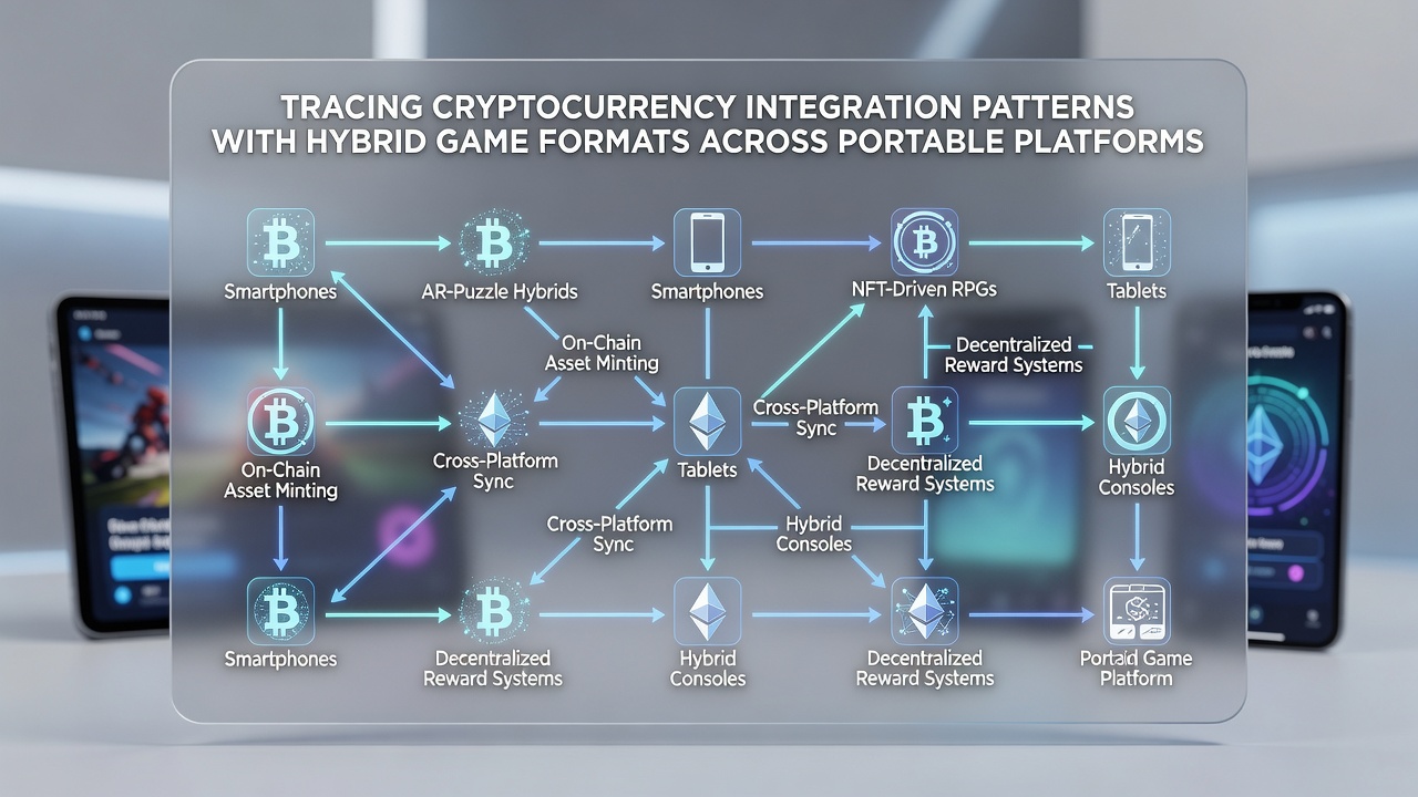 Hybrid game formats on portable platforms demonstrating cryptocurrency wallet connectivity